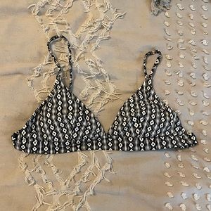 J. crew black and white pattern swim top